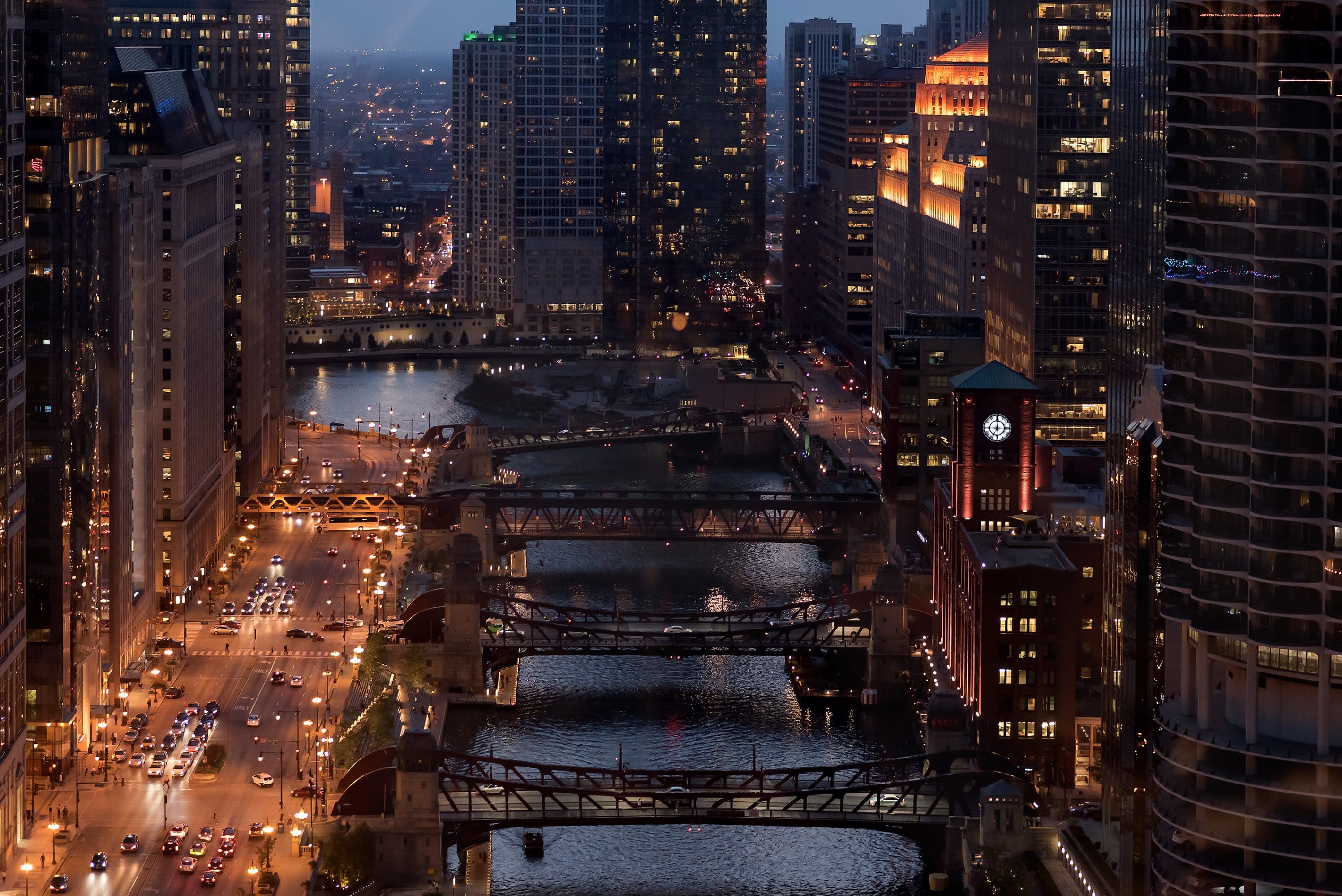 Aerial View Of Downtown Chicago