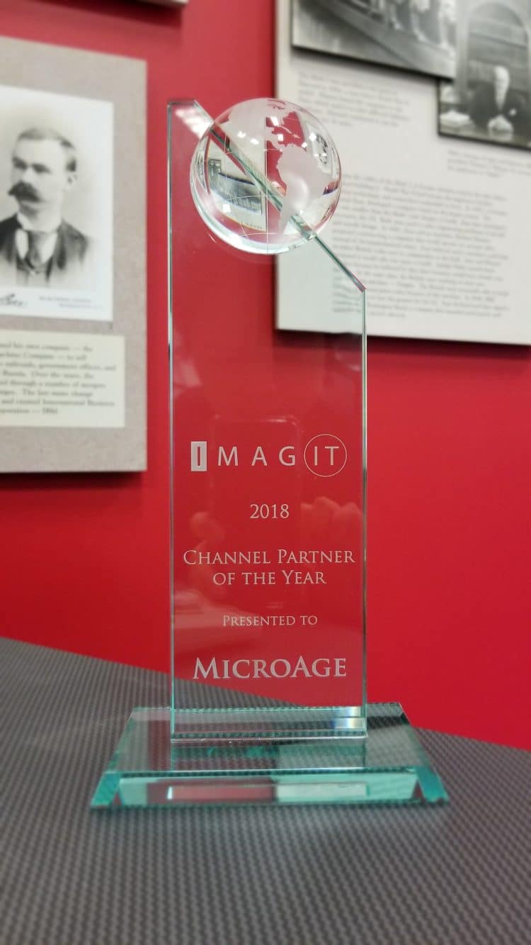 Photo of ImagIT 2018 Partner of the Year Award