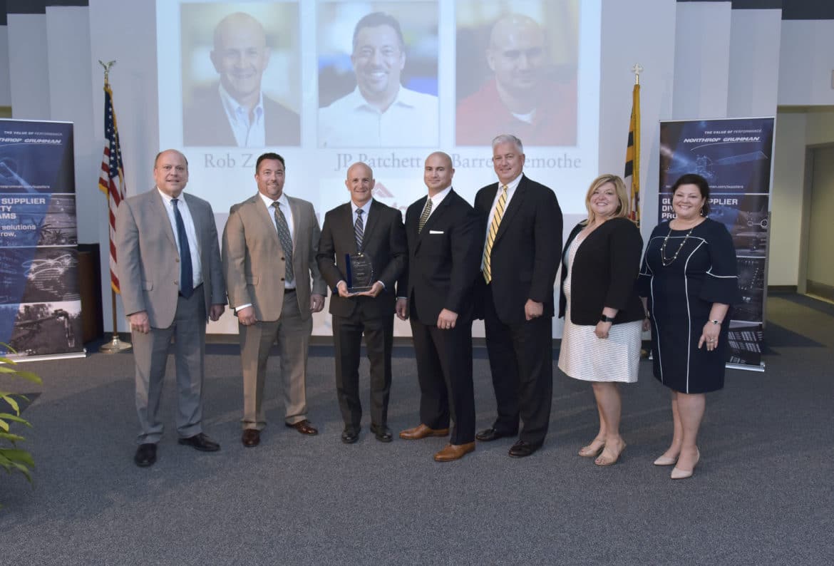 MicroAge leaders accept the Northrop Grumman World Class Team Award