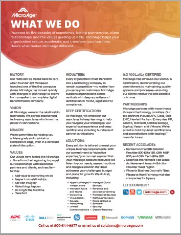 MicroAge Overview Brochure