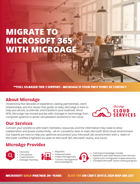 MicroAge Microsoft 365 brochure