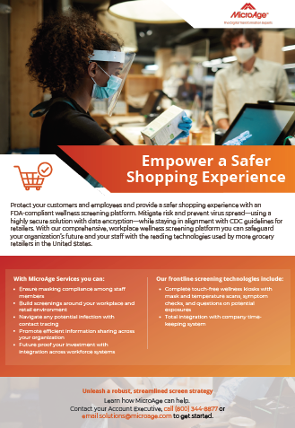 Wellness screenings for retail