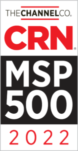Badge signifying MicroAge recognized on CRN 2022 MSP 500 list
