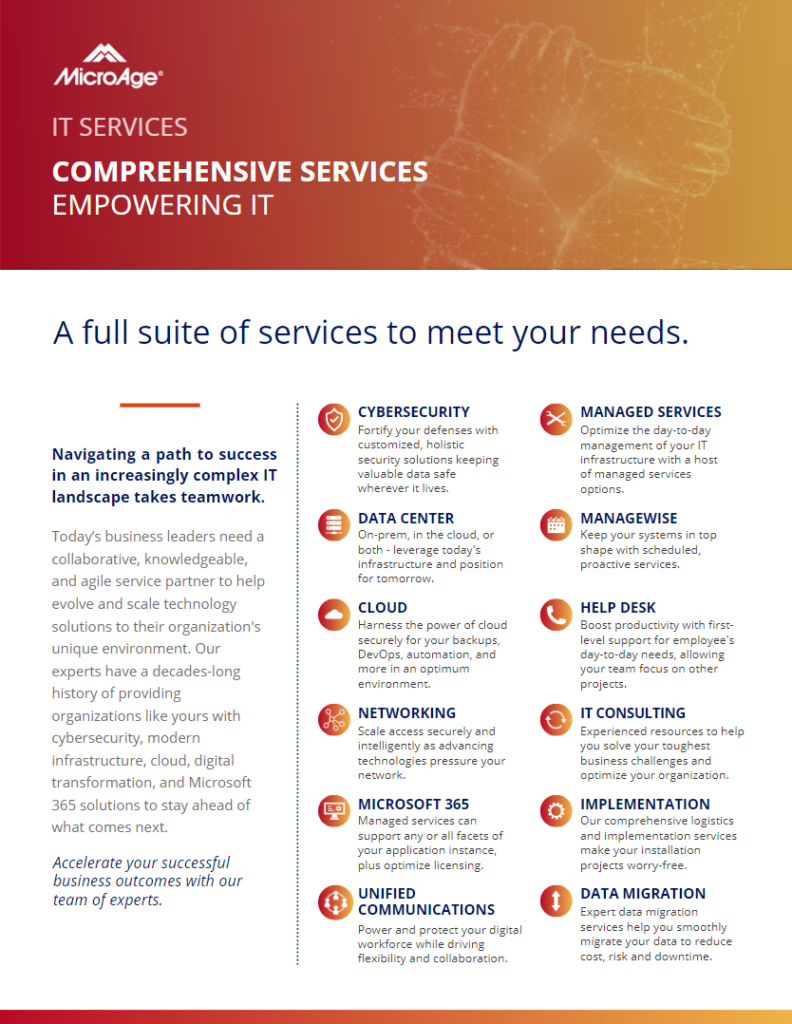 MicroAge Expert IT Services Brochure | MicroAge