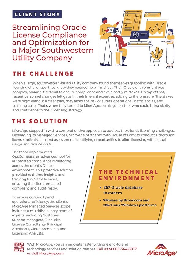 Streamlining Oracle License Compliance and Optimization for a Major Southwestern Utility Company