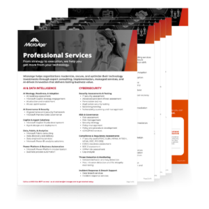 MicroAge Professional Services Overview Brochure | MicroAge